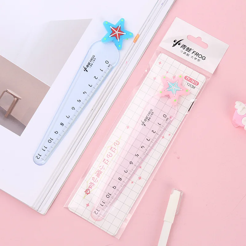 Cute Carrot Star Sword Kawaii Stationery Plastic Ruler 1 Piece Drawing Gift Office School