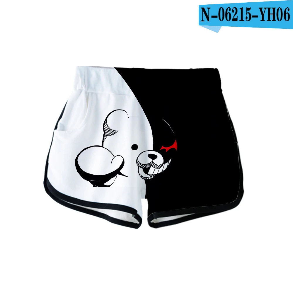 Monokuma 3D модные повседневные шорты Популярные шорты с эластичной резинкой на талии женские хлопковые 3D эксклюзивные хип хоп горячие летние шорты s-xl - Цвет: 5