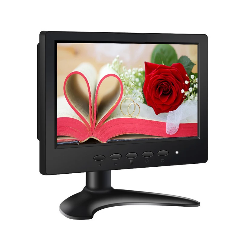 ZHIXIANDA C07 7 Inch 1024*600 Resistive Touch Screen IPS Monitor With AV BNC VGA HDMI USB Input Speakers