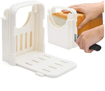 

Bread Slicer,Adjustable Toast Slicer Slicing Guide Folding Sandwich Maker Toast Slicer-Available In 5 Different Thicknesses