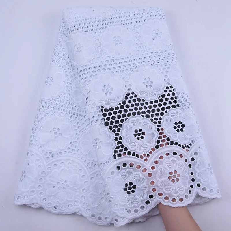100% хлопок чистый белый нигерийский швейцарский вуаль кружева Швейцария 2020