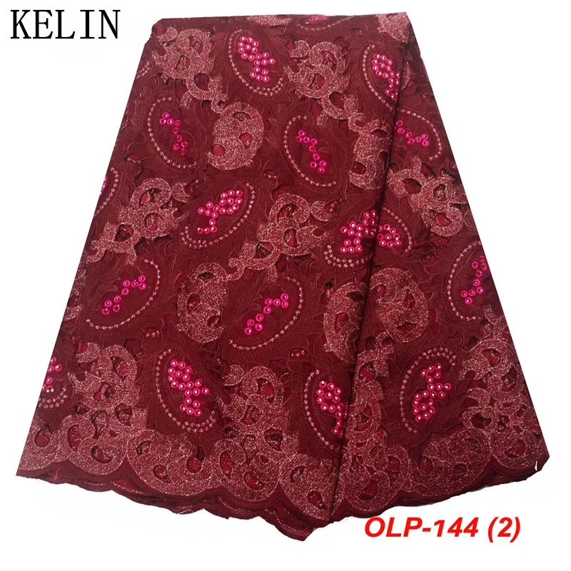 

African handcut organza lace fabric Swiss voile lace with Allover sequins high quality for party dress OLP-144