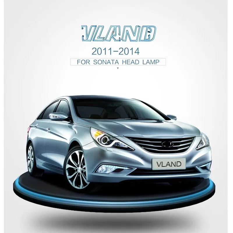 VLAND завод для автомобильных фар SONATA 2011 2013 2014 головная лампа с поворотом + DRL