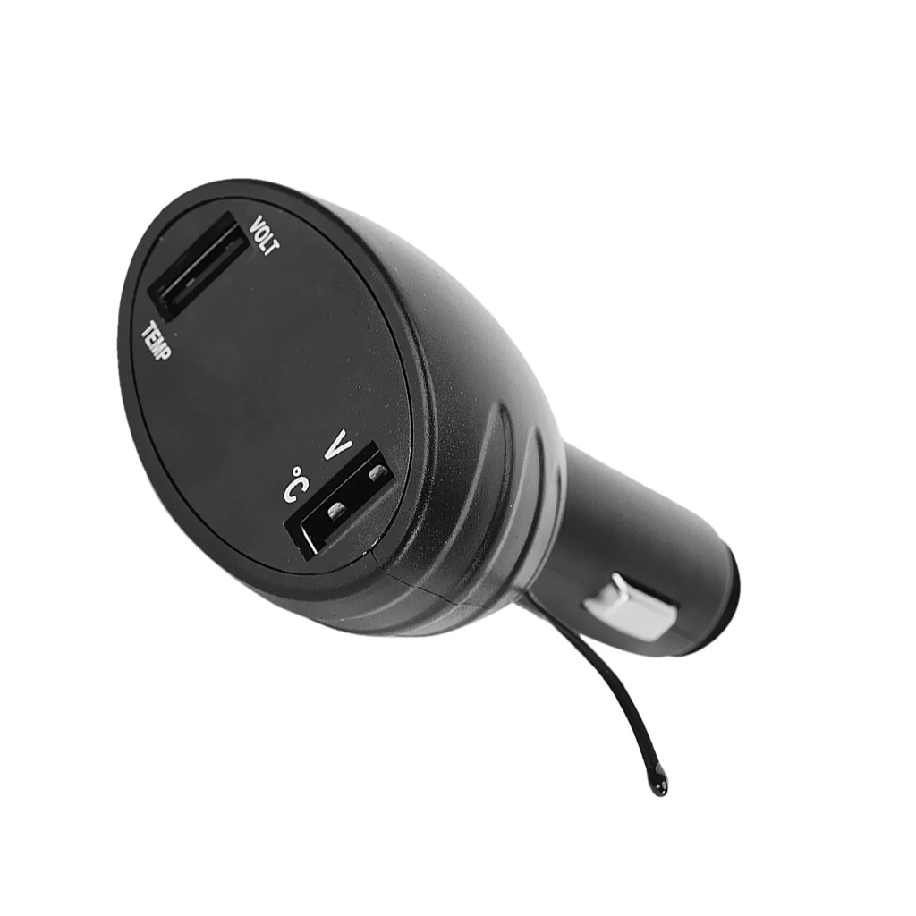 12 V-24 V автомобильный двойной usb-порт Вольтметр термометр светодиодный цифровой дисплей монитор