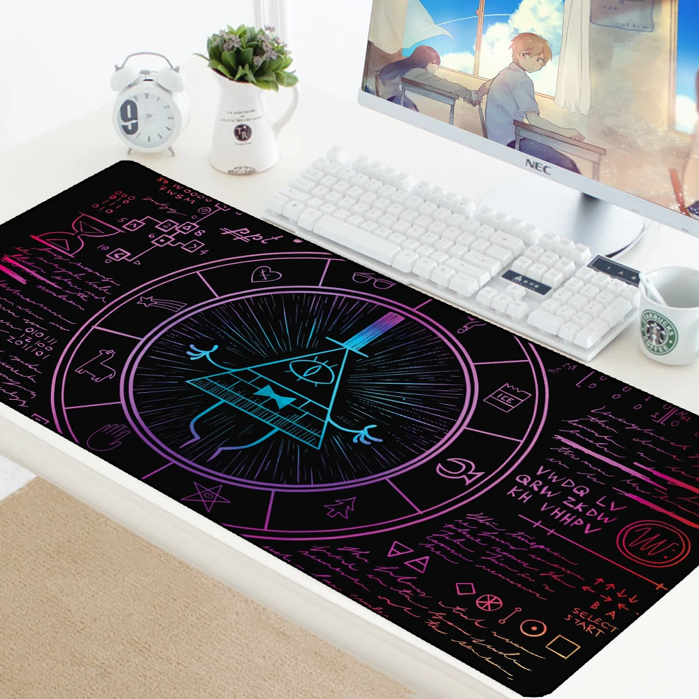 Gravity Falls Large Mouse Pad Anime XL Edge Anti-slip Gamer Mousepad Keyboard Computer Mat Big Speed Play Mat Gaming Accessories