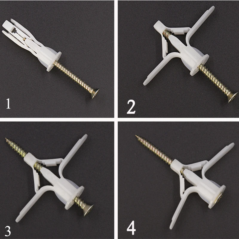 Plaster Board Plastic Expansion Anchor Bolt PortableAirplane Butterfly Shape Expansion Tube Screw Self-tapping Plug