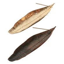 Античный медный сплав Bodhi лист благовония горелка благовония палочка домашняя чайная церемония лежа благовония горелка дзен благовония горелка