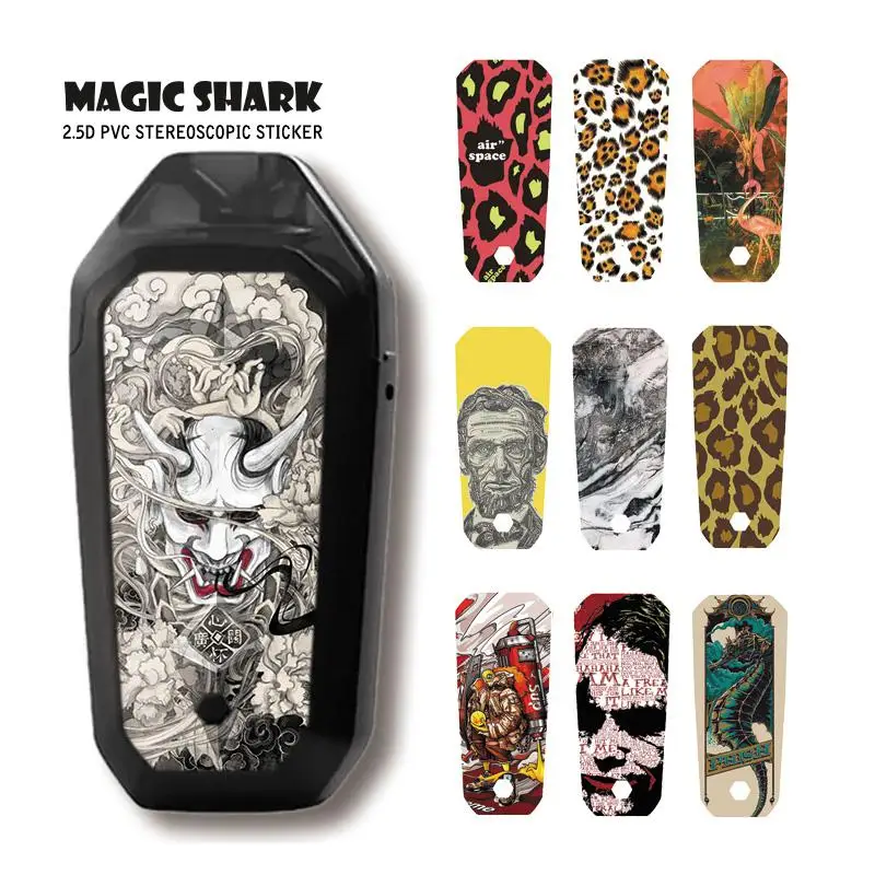 Чехол наклейка Magic Shark с леопардовым принтом стикером джокером фламинго злом ПВХ