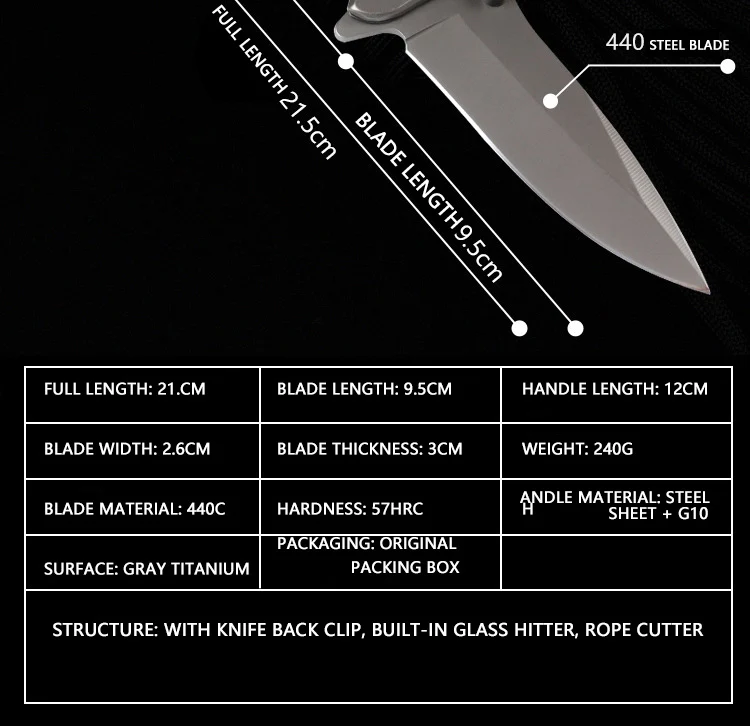 21,5 см 57HRC складной карманный нож Портативный Открытый фруктовый резак практичные инструменты для кемпинга выживания нож карманные ножи Открытый