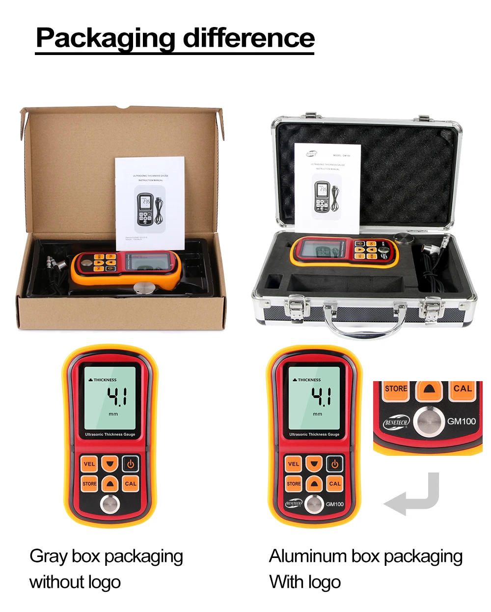 de espessura tester com caixa de alumínio