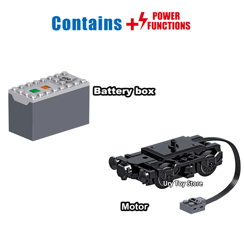 Qunlong 0307 Technic серия поезд батарея электродвигатель мини фигурки развивающие строительные блоки игрушки для детей