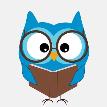 

9.6CM*12.7CM High Quality Owl Wearing Glasses Reading A Book PVC Car Sticker 11-01447