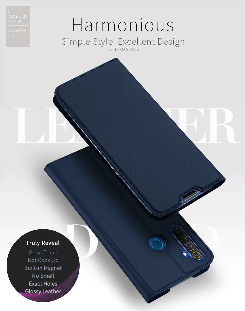 Чехол-книжка для OPPO Realme 5 и 5 Pro, чехол-кошелек с подставкой из искусственной кожи, Мягкий бампер, защитный чехол с отделением для кредитных карт