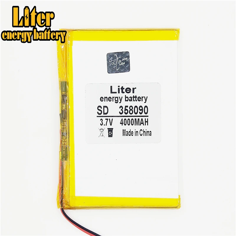 

358090 3.7V 4000mAh Rechargeable li Polymer Battery For 7" 8 inch
