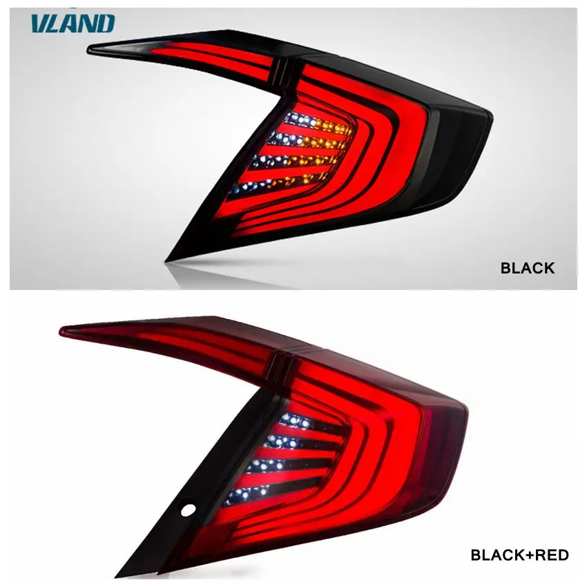 

VLAND factory for Car Taillight For CIVIC 2016 2015 2017 Tail Light and Turn signal+Brake light+Reverse light and Play and Plug