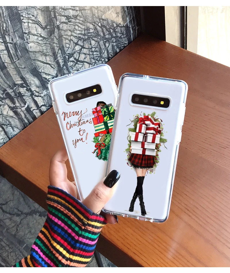Милый Рождественский чехол для телефона из ТПУ Samsung S9 S10PLUS S8PLUS S20 S6 S7 DEGE Модный
