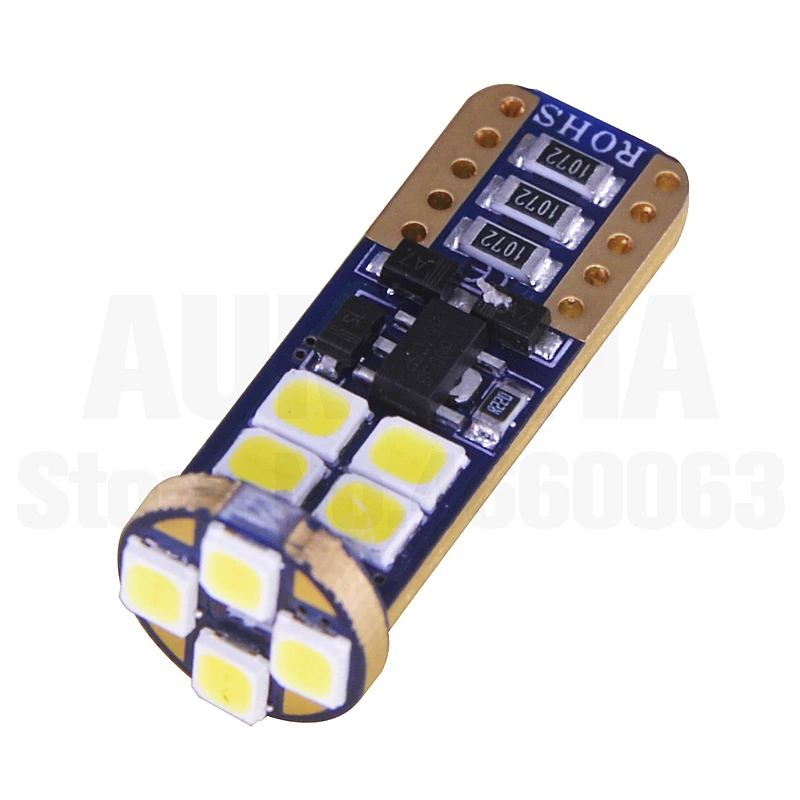 10x T10 светодиодный 194 W5W 12 Светодиодный 501 Высокое качество 2835 SMD авто отложным воротником сбоку номерной знак светильник лампа габаритного огня с can-bus