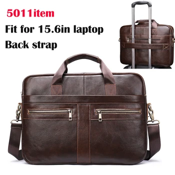 WESTAL Men's Briefcases Men's Bags Genuine Leather Lawyer/office Bag for Men Laptop Bag Leather Briefcases Bag 3