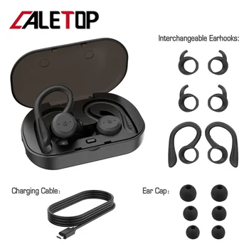

Caletop BE1018 Bluetooth 5.0 Wireless Earphone Sport Earbuds for Running with Noise Cancelling IPX7 Waterproof Headsets with MIC