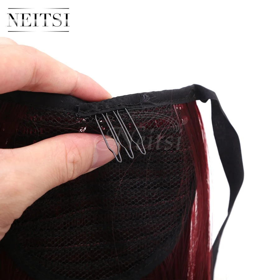 Neitsi 22 ''1 шт. заколки для волос прямые Cabelos Клип В 99J# конский хвост термостойкие Pince CheveuxHair для женщин