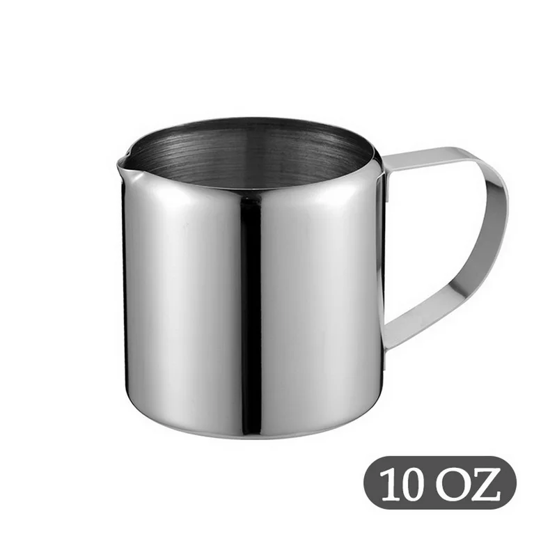 10 oz Кувшин для кофе, молока чашка Нержавеющая сталь вспенивания молока кувшин для эспрессо молока Кофе сливки искусство Латте Кувшин с носиком Кухня инструменты - Цвет: 10 oz