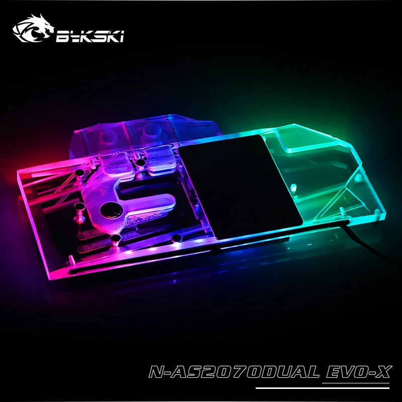 Bykski N-AS2070DUAL EVO-X GPU водяного охлаждения блок для ASUS DUAL RTX2070 EVO
