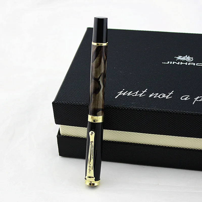 Jinhao 500 металлический роликовый мяч с гладкой заправкой, превосходный лак с серебряным зажимом, модный цвет для офиса, бизнеса, школы