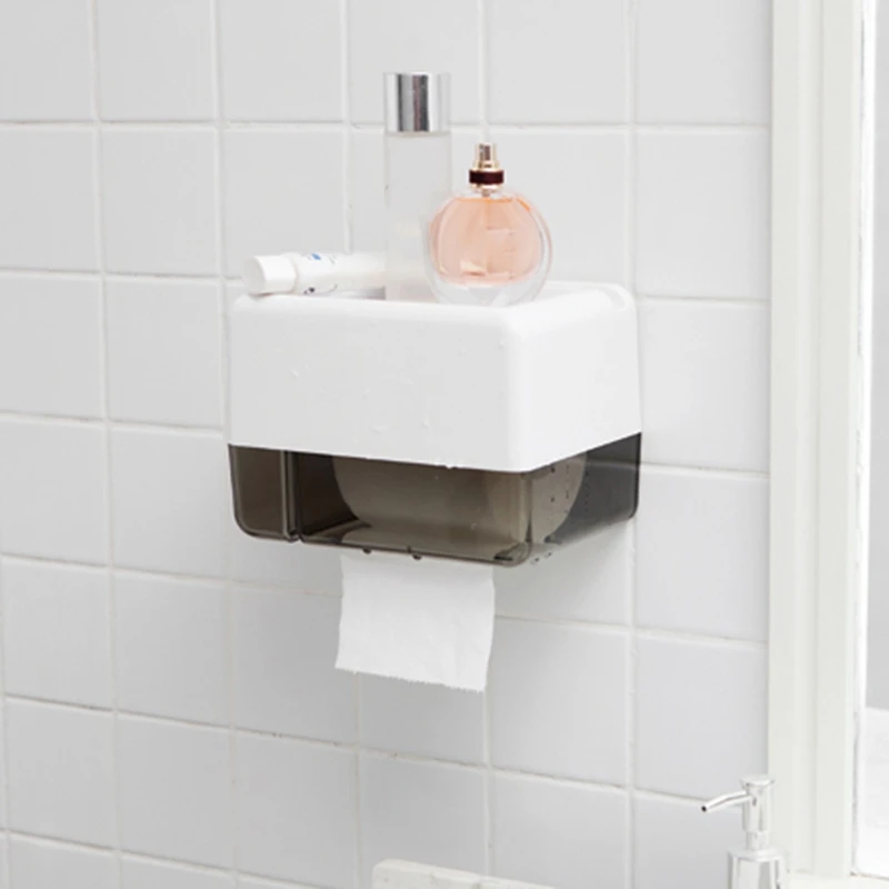 Настенный диспенсер для салфеток для ванной комнаты, держатель для бумажных полотенец в рулоне, стойка для мобильного телефона