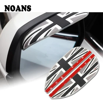 

Car Cartoon Rear view Mirror sticker soft rubber rain eyebrow for Mini Cooper R56 F56 Tesla model 3 s x Audi A4 B8 Accessories