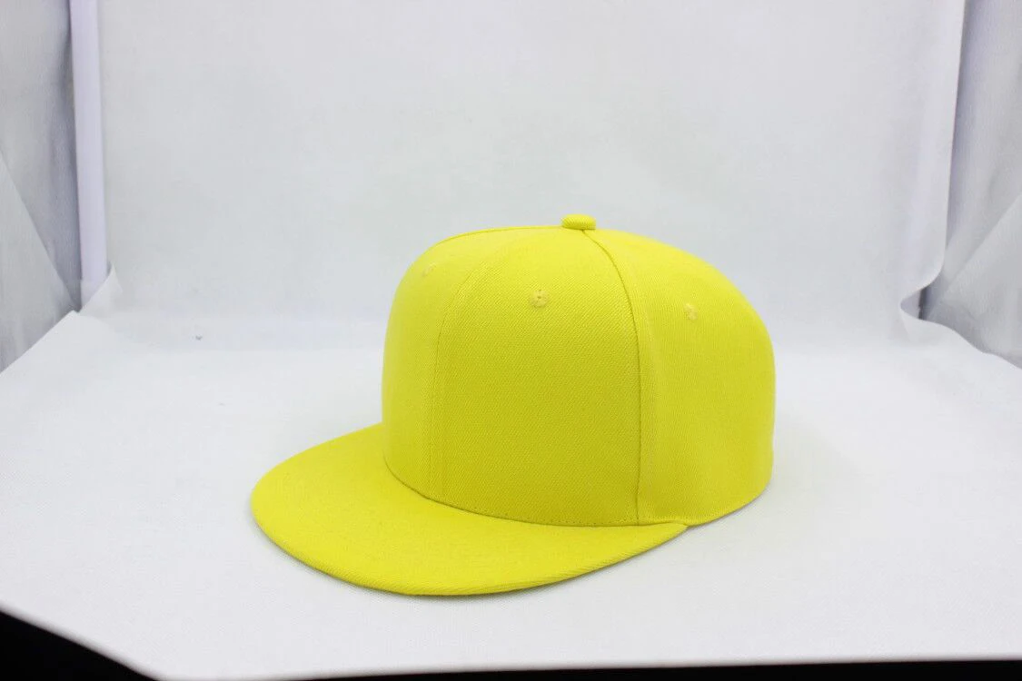 Бейсбольная кепка под заказ DIY логотип плоская кепка хип-хоп ребенок и взрослый печать вышивка бренд спортивный блок памяти шляпа высокого качества Snapback - Цвет: Yellow