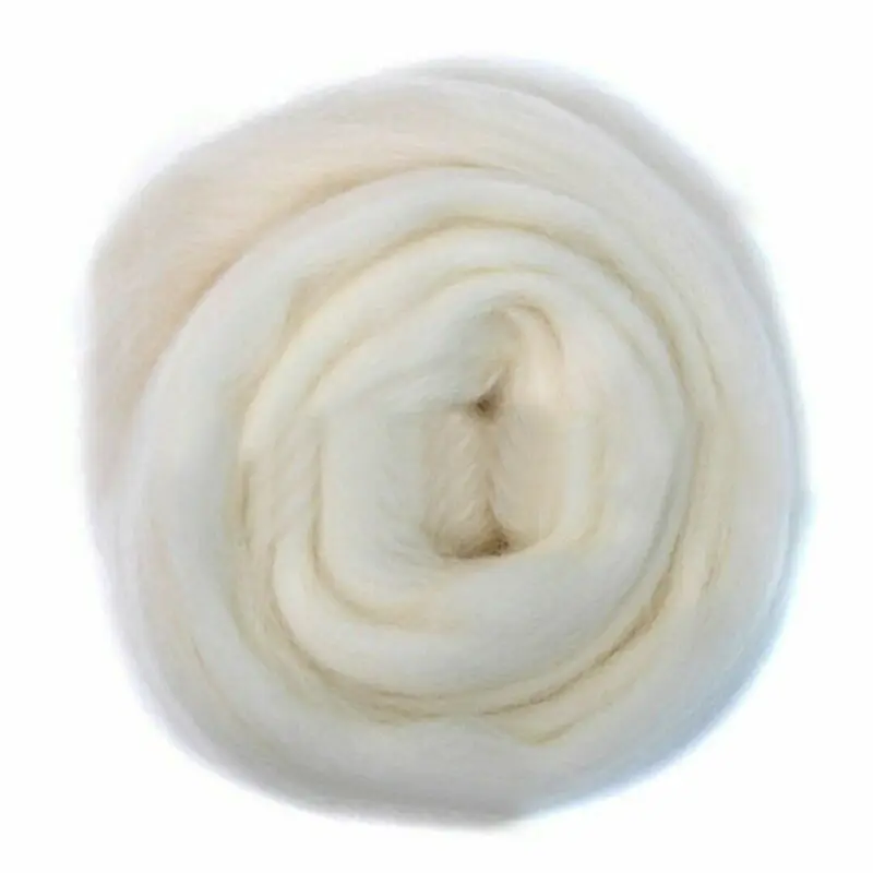 Needle felting wool 100g White Wool Needlefelting Top Roving Dyed Felting Fiber