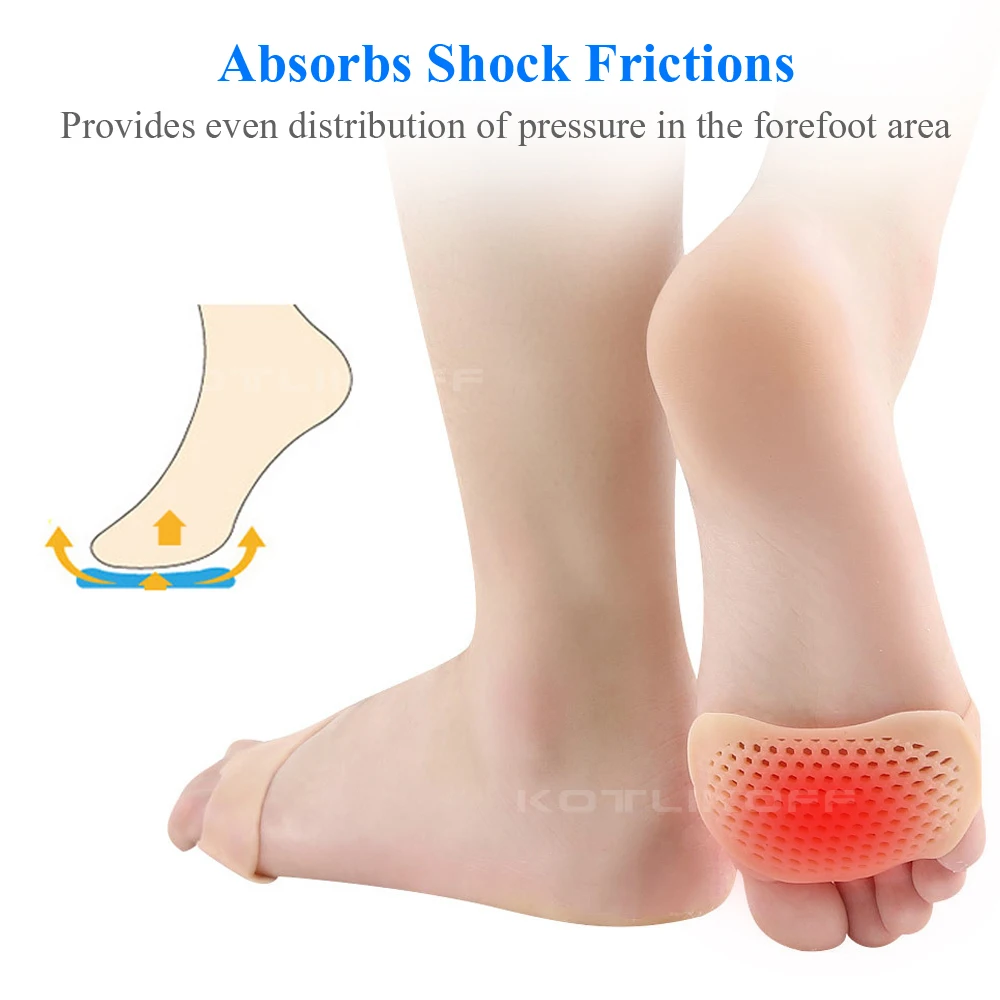 Silicone Insoles For Shoes Gel Padded Forefoot Insoles For Heel Shoes Pad Breathable Soft Care High Heel Shoe Insole Insert shoe insoles