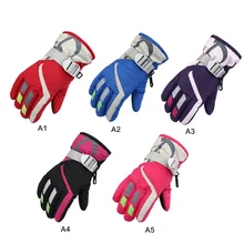 Зимние Детские водонепроницаемые теплые перчатки уличные утепленные лыжные перчатки для катания на коньках ветрозащитные перчатки для детского спортивного подарка