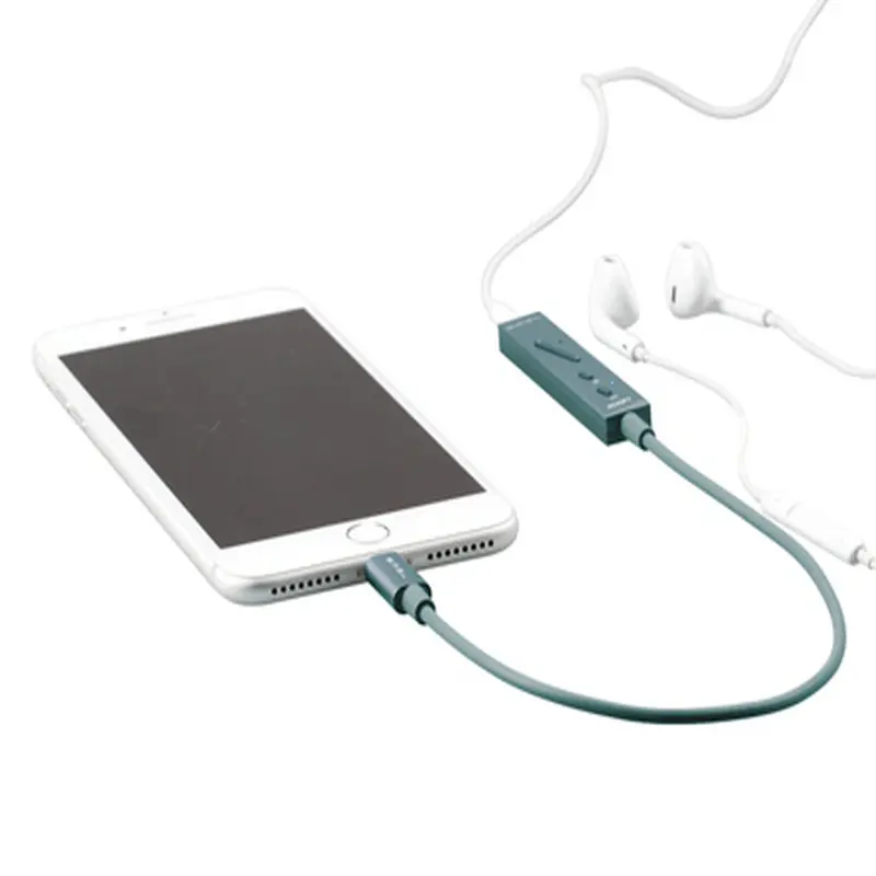 SMSL ICON I2 Headphone Input Lightning Amplifier DAC HI FI Audio Decoder Portable Connector Built in Microphone for iPhone IOS