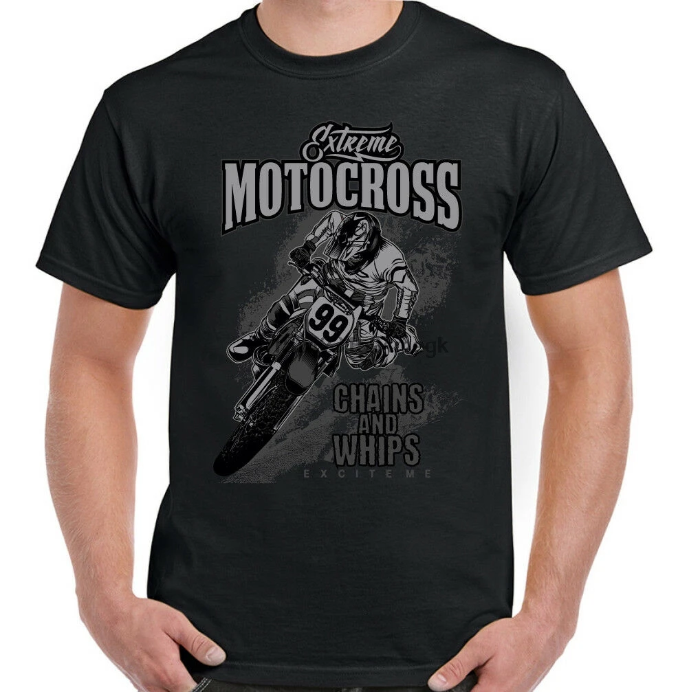 Extreme Motocross Mens MotoX T-Shirt Motorcycle t-shirt Dirt Bike Scrambler(1) | Мужская одежда