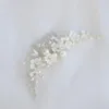 White Porcelain Flower Bridal Comb Hair Piece Pearls Wedding Jewelry Handmade Women Headpiece Hair Ornament ► Photo 3/6