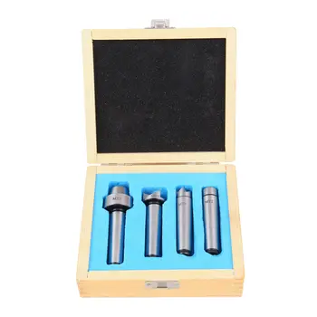 

4Pcs MT2 Wood Lathe Live Center Drive Spur Cup Kit Wooden Turning Tools W/ Case