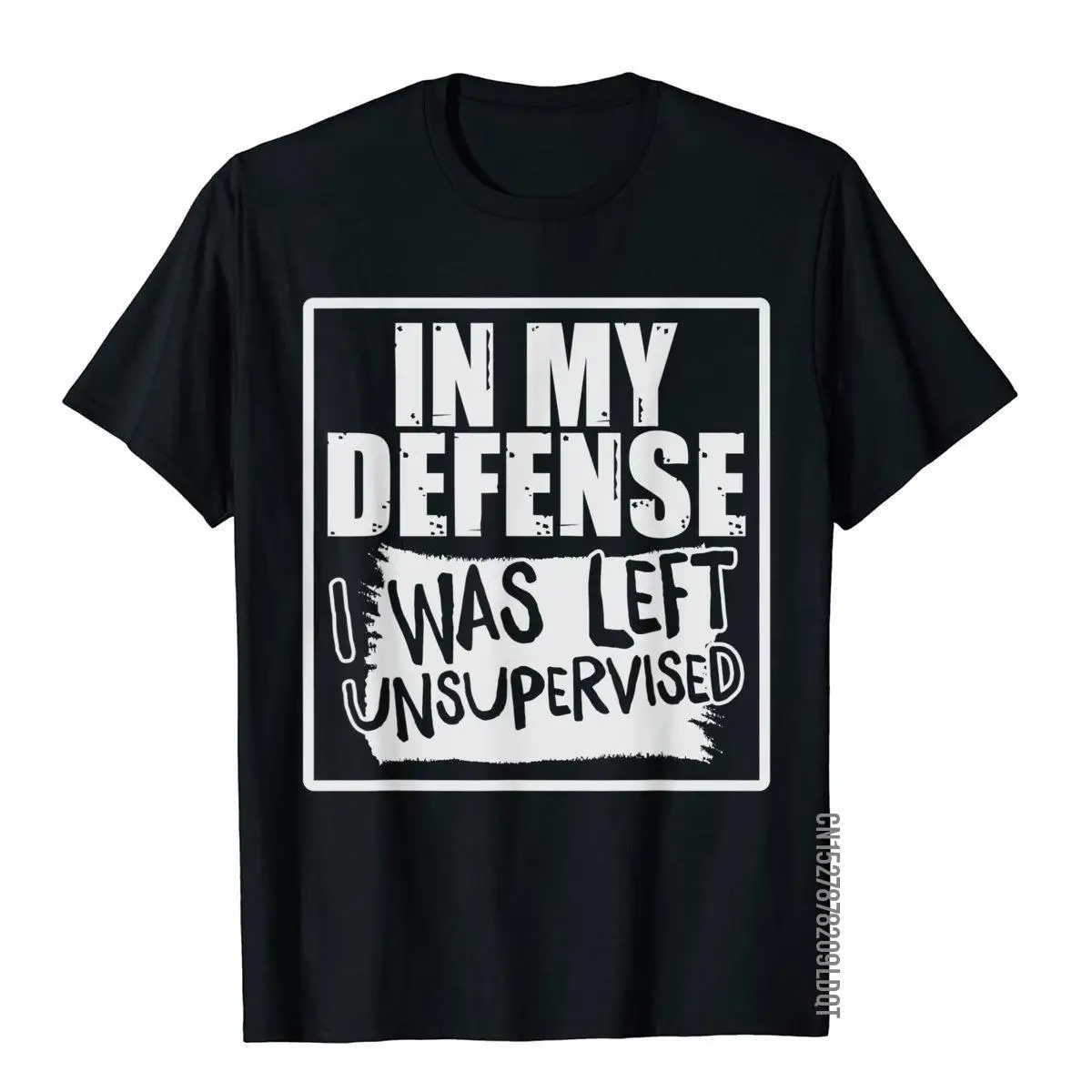 In My Defense I Was Left Unsupervised T-Shirt__B5610black