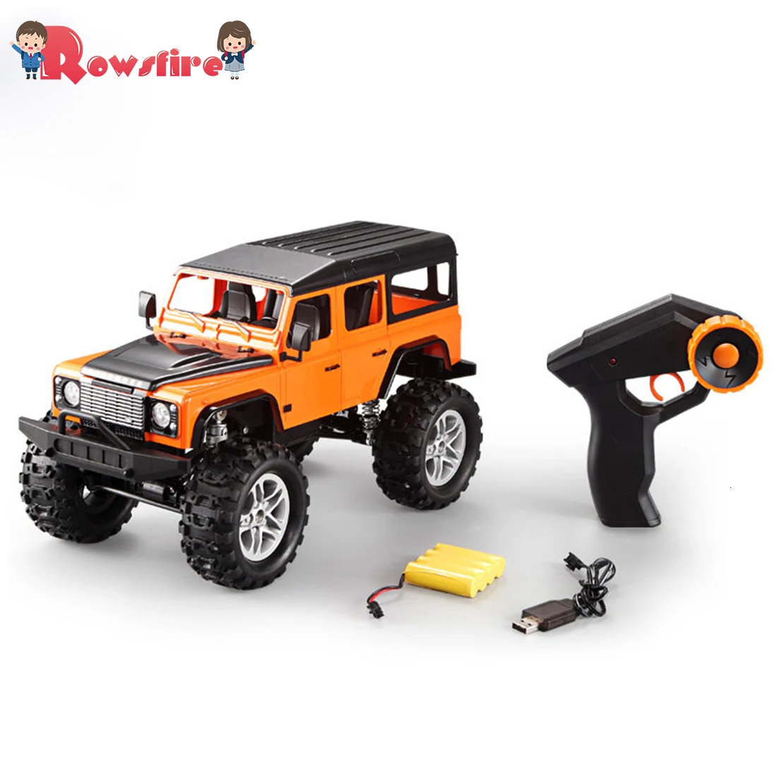 

1:14 2.4G RC 4WD Climbing Car Remote Control Off-Road Vehicle Car Model Toy For Boy - Orange/Green