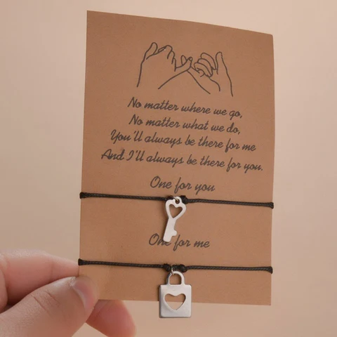 Heart Sun Moon Charm Bracelets For Women Men Handmade Braided Rope Adjustable Bracelets Couple Friendship Jewelry Gift