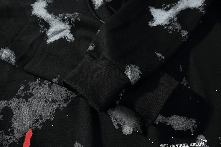 Звездное небо фейерверк стрела 19ss Off-White OW Мужская/Женская осенне-зимняя Модная хлопковая Повседневная Толстовка с капюшоном Свободная куртка с капюшоном