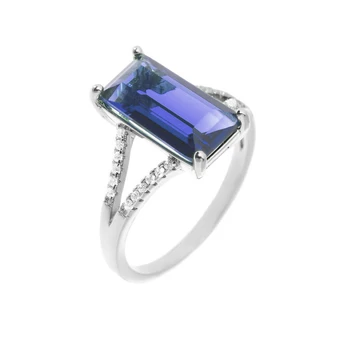 

Кольцо из серебра с ситаллом и фианитами R00322