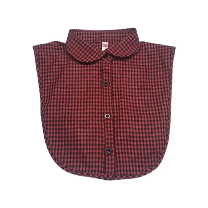 

29 Styles Womens Detachable Fake False Collar Solid Color Retro Plaid Check Chiffon Half Shirt Blouse Adjust Clothes Accessories