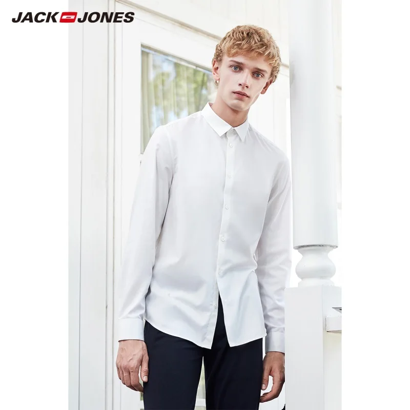JackJones Мужская Повседневная рубашка с длинными рукавами базовый светильник 219105565 |