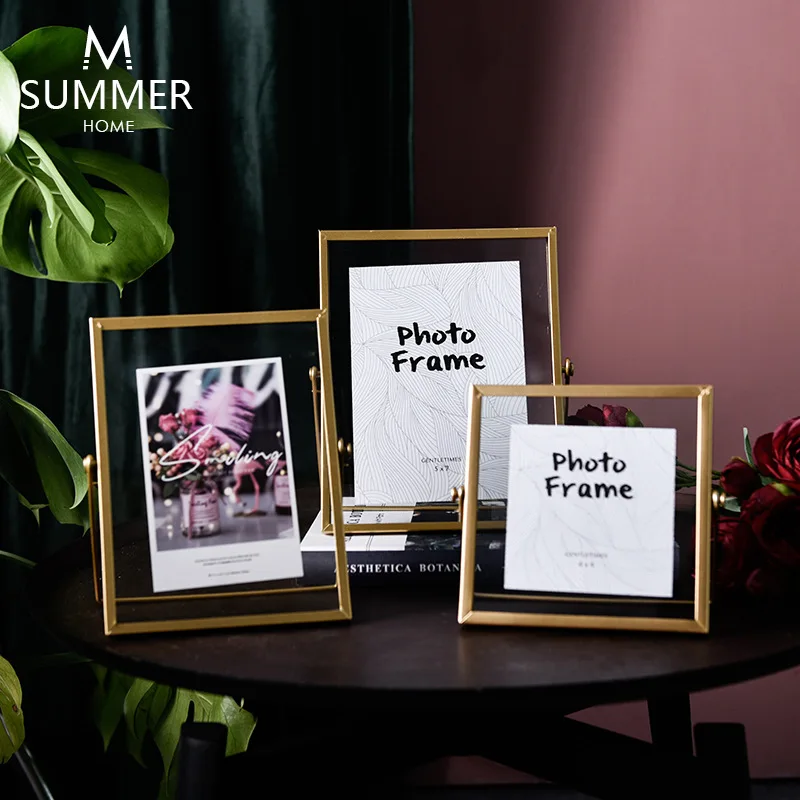 

Nordic Simple Metal Bracket Photo Frame Home Table Decoration Gold Iron Photo Frame Table Photo Frame Holder