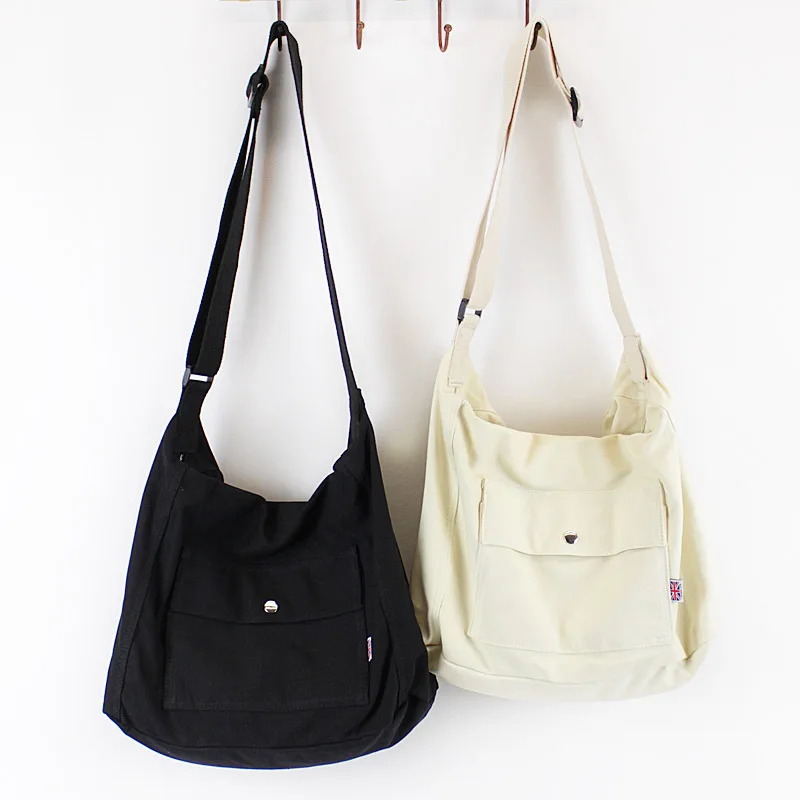 

Multi Functional Large Capcity Shoulder Bag For Women Casual Canvas Simple Designer Cotton Fabric Soft Big Foldable Messenge Bag