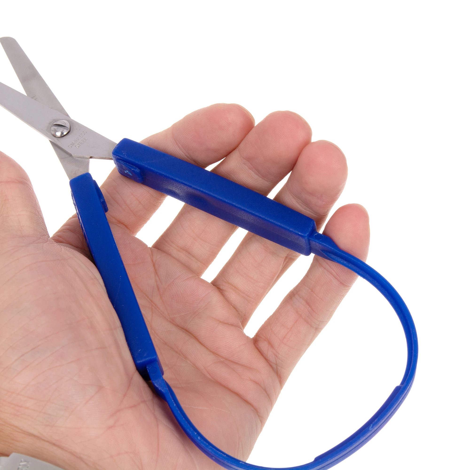 Loop Scissors For Children And Teens Right And Lefty Support Small Easy-open Squeeze Handles Adaptive Cutting For Small Hands stationery scissors soft handle scissors