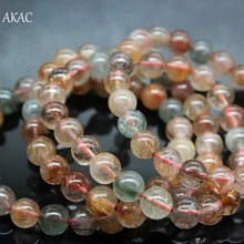 Подлинные красочные рутиловые кварцевые бусины 8-9 мм/10-11 мм для diy браслета ожерелья оптом