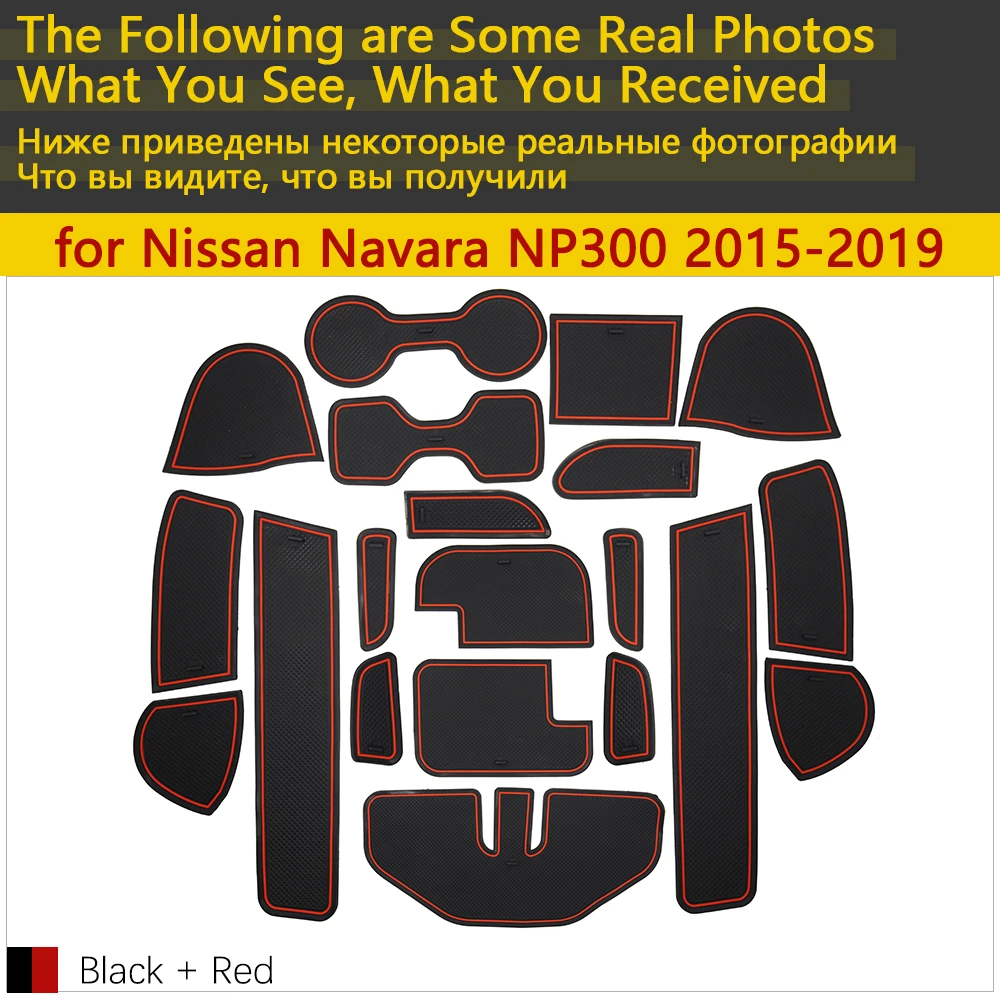 Противоскользящие резиновые чашки подушки двери паз коврик для Nissan Navara NP300 D23~ аксессуары Автомобильные наклейки коврик для телефона