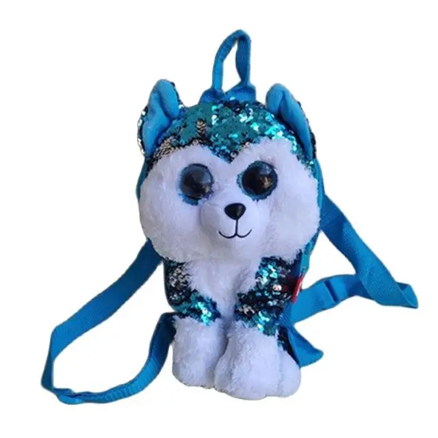 Ty Beanie Big Eyes Sequined Plush Backpack Messenger Bags Pencil Cases Unicorn Sloth Puppy Penguin Cute Bag Child Birthday Gift